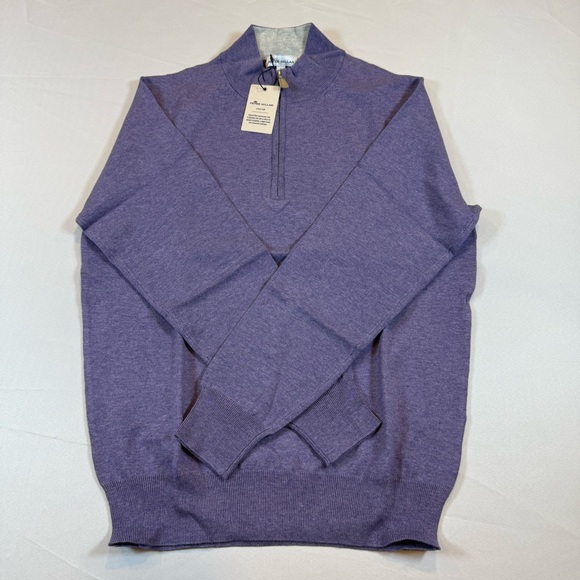 Peter Millar Crown Soft 1/4 Zip Pullover Size Small Purple NWT $165